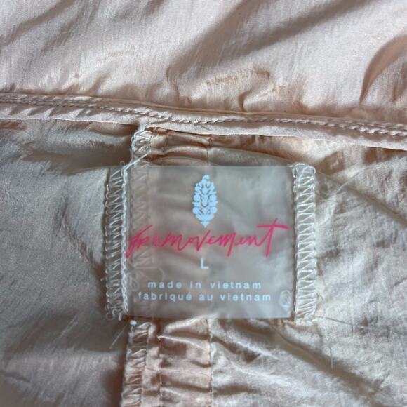 Free People FP Movement Way Home Ruched Out Packable Jacket Windbreaker Womens L - Picture 8 of 12